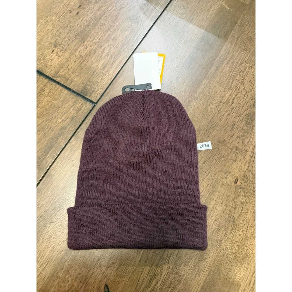 Carhartt A18 Dark‎ Plum Knit Cuffed Beanie Hat Purple One Size New NWT V26